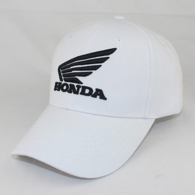 HONDA Racing Wings of goddess F1 Cap Baseball Hat Cool Embroidered Logo Adjustable White Sports Snapback