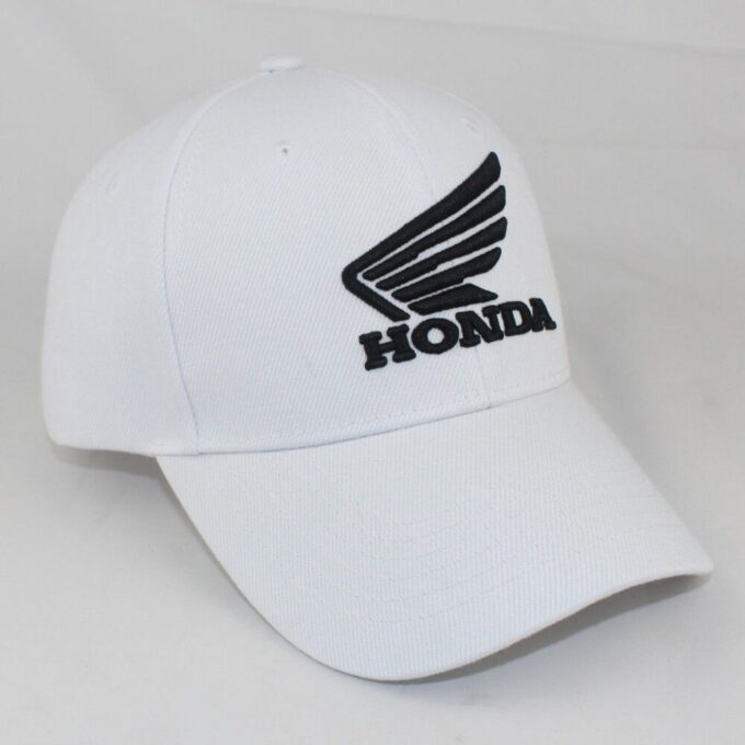 HONDA Racing Wings of goddess F1 Cap Baseball Hat Cool Embroidered Logo Adjustable White Sports Snapback