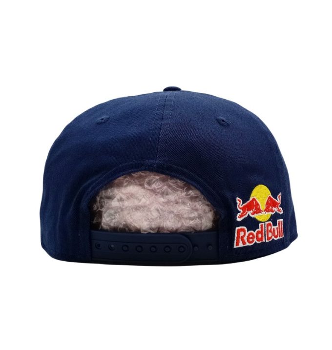 Blue Red Bull Cap Hip Hop Flat Peak Racing Team Hat with Triple Logo