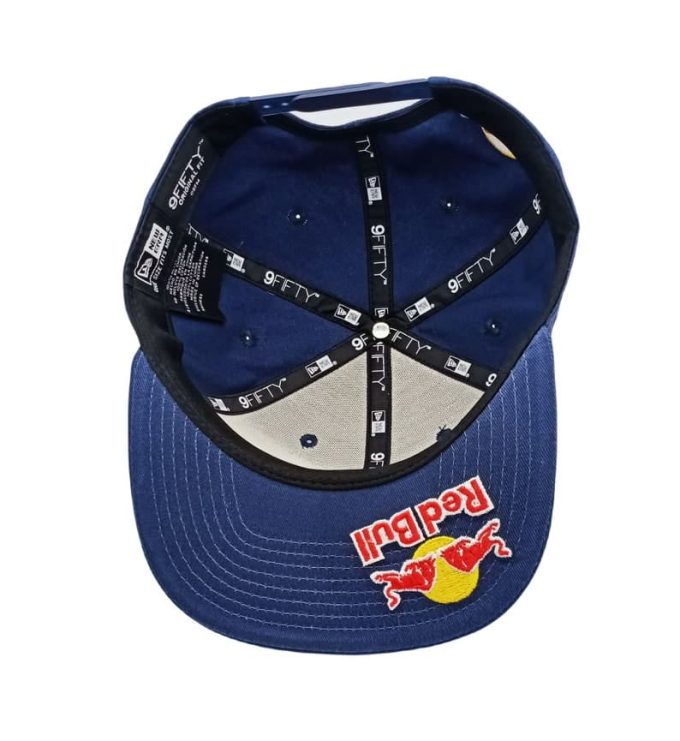 Blue Red Bull Cap Hip Hop Flat Peak Racing Team Hat with Triple Logo