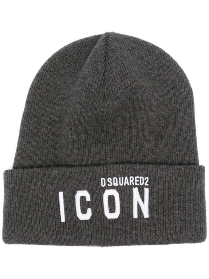 Dsquared2 Icon Beanie Hat Grey