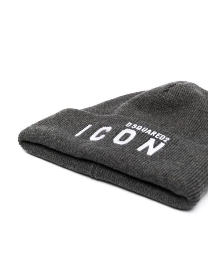 Dsquared2 Icon Beanie Hat Grey