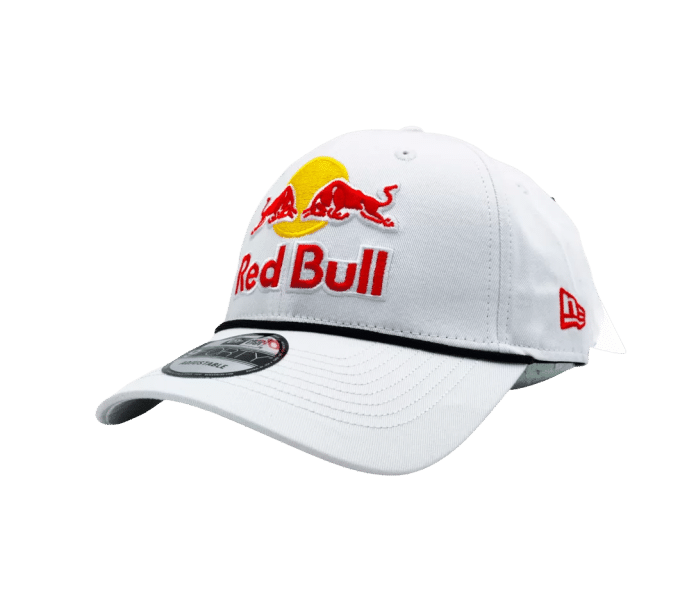 Red bull cap white new era hat