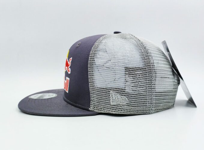 red bull cap flat brim mesh breathable hat