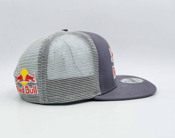 red bull cap flat brim mesh breathable hat