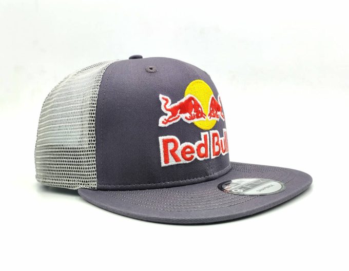 red bull cap flat brim mesh breathable hat