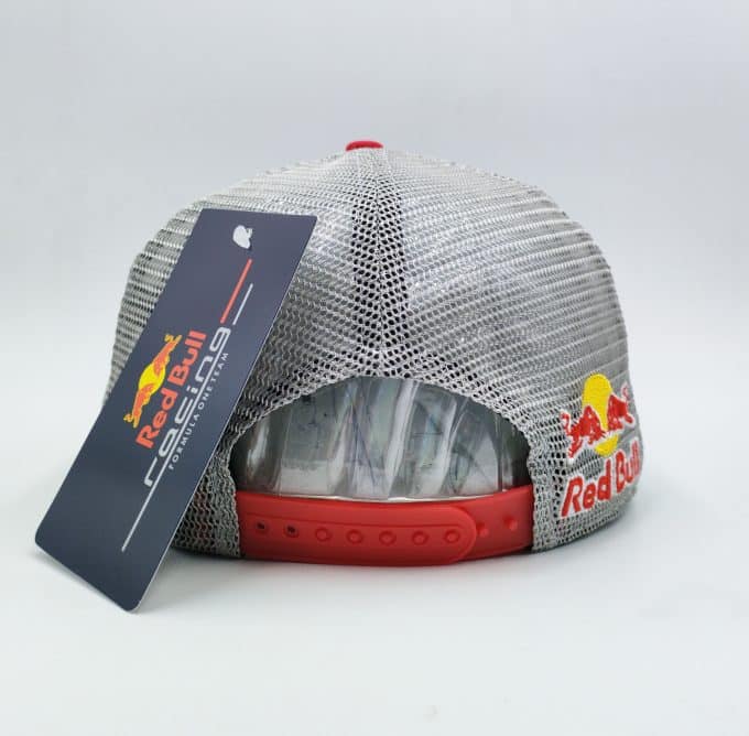 Red bull cap blue with gray mesh
