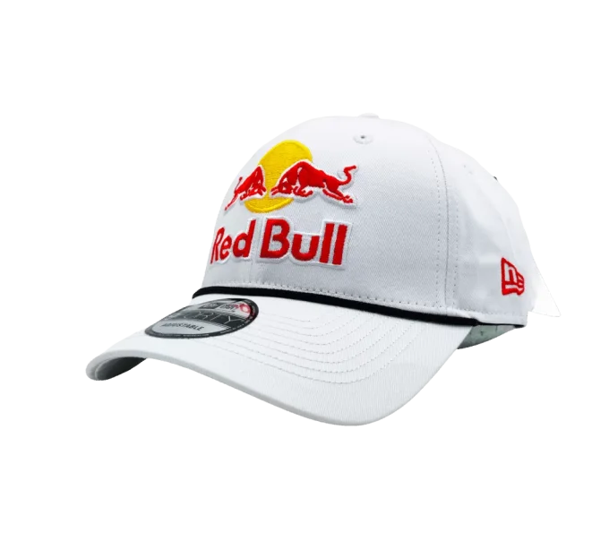 Red bull cap white new era hat