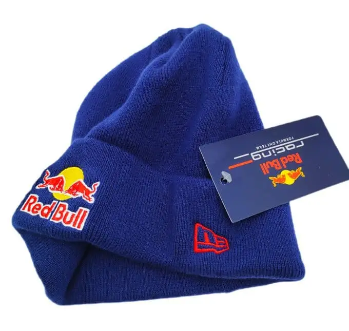 New era red bull beanie hat navy blue