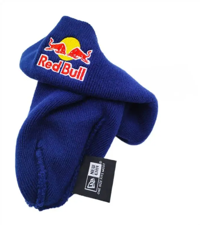 New era red bull beanie hat navy blue